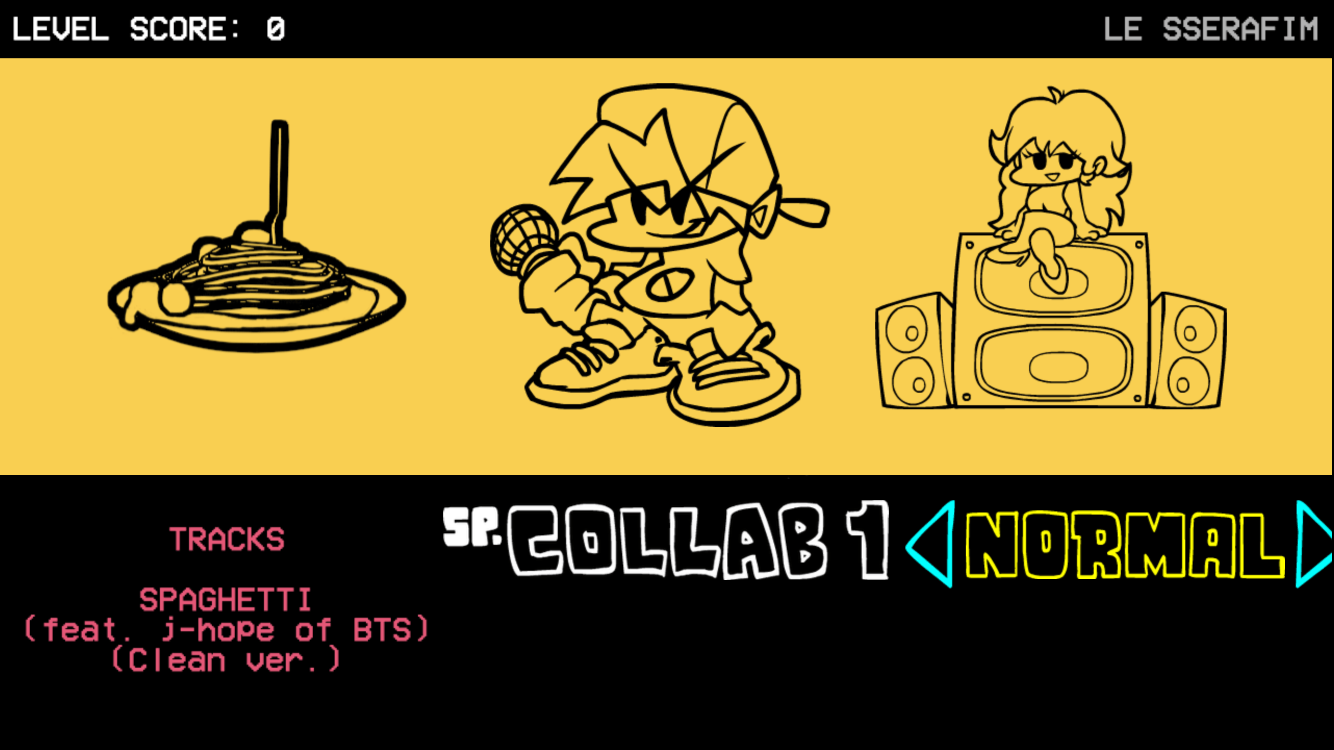 LE SSERAFIM SP COLLAB 1 week selection with SPAGHETTI and Normal difficulty