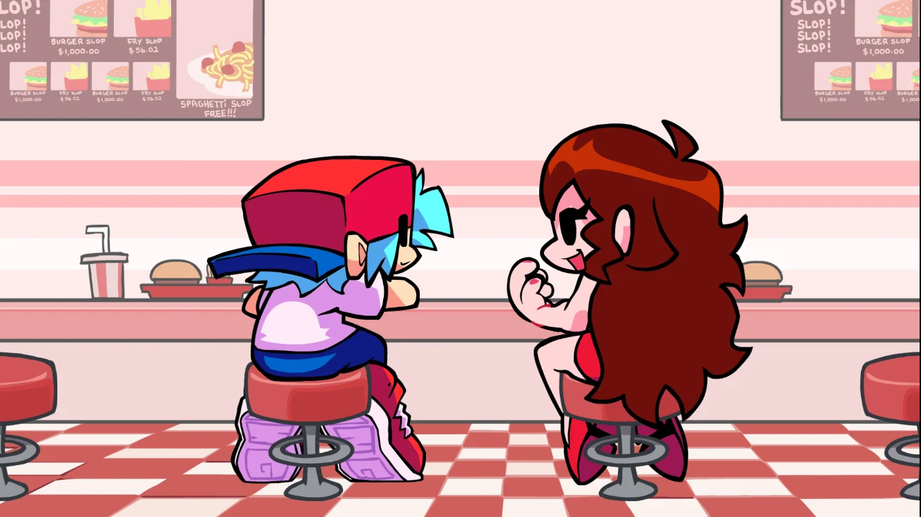 Boyfriend and Girlfriend in the diner opening scene